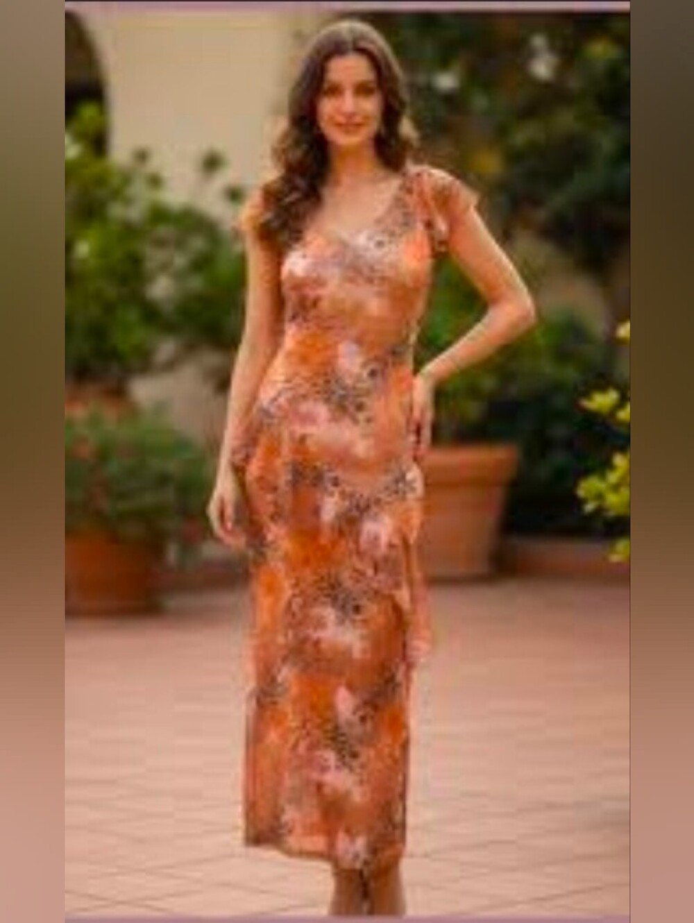 Justify Orange Floral & Leopard-Print Maxi Dress